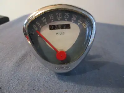 VINTAGE V.C.O. CHROME BICYCLE SPEEDOMETER-1950/60'S-GERMANY-RARE, View more