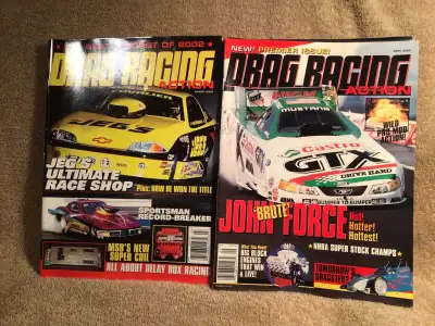 13 drag racer magazine vg cond, 7 drag racing action vg cond , 17 national dragster a couple are rou...