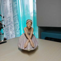 Music box ballerina dancer, girls' room decor cute pink vintage