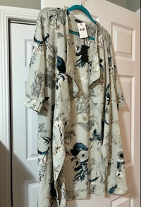Light grey floral print blazer (NEW)
