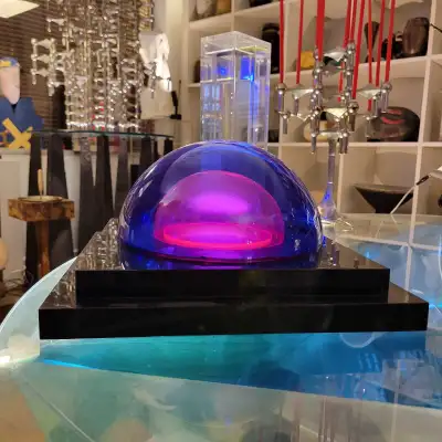 Derek Boshier acrylic light sculpture, View more