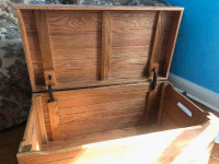 Amish Solid Oak Blanket Chest