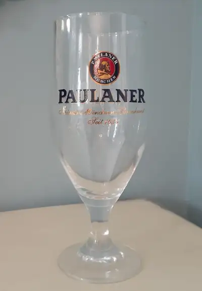 Vintage Paulaner Munchen Tulip Stemmed German Beer Glass, View more