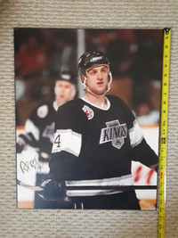 Rob Blake NHL L.A. Kings signed photo on plak-it 16 x 20"