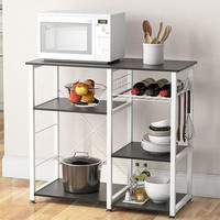 Microwave Cart Stand 35.4 inches Kitchen Utility Storage 3-Tier+