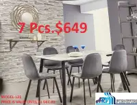 MARBLE GLASS DINING TABLE CHAIR KITCHEN  FURNITURE MISSISSAUGA