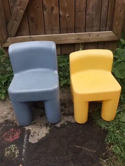 I have 2 Little Tikes chairs condition of chairs is shown in pictures asking $3 each from a smoke fr...