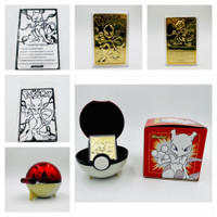 Burger King Pokemon Balls with Collector Gold-Plated Card Mewtwo