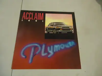 1991 Plymouth Acclaim Sales Brochure. New. Can Mail in Canada, View more