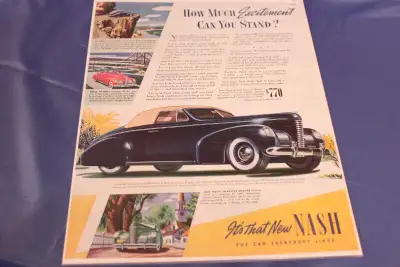 1939 Nash Convertible Original Ad, View more