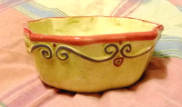 Vintage MEDICI HAND PAINTED COLLECTION CERAMIC BOWL 5"X5"X2"
