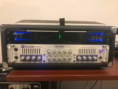 Selling my Mesa Boogie Pulse 360 bass head with Gator rack box and Korg pitch black rack tuner as a...
