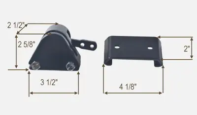 Black Go-Kart Brakes Mechanical Brake Caliper with Bracket See the dimensions in the picture