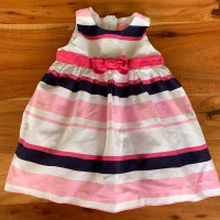 9-12 Months - Children’s Place Pink and Blue Striped Dress