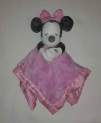 Disney Baby Sleeping Minnie Mouse Pink Plush Security Blanket