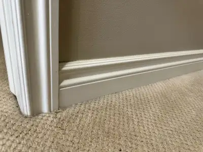 Lots of 4” baseboard and trim left over from our renovation. We changed to 6” baseboard, so this is...
