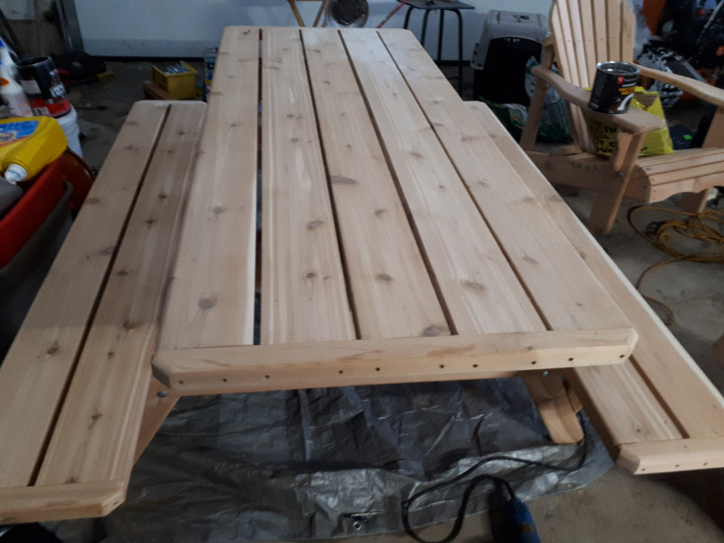 Western Red Cedar 2" picnic tale Patio & Garden Furniture Muskoka Kijiji