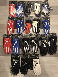 New NIKE Reciever and Lineman Football Gloves Youth and Adult