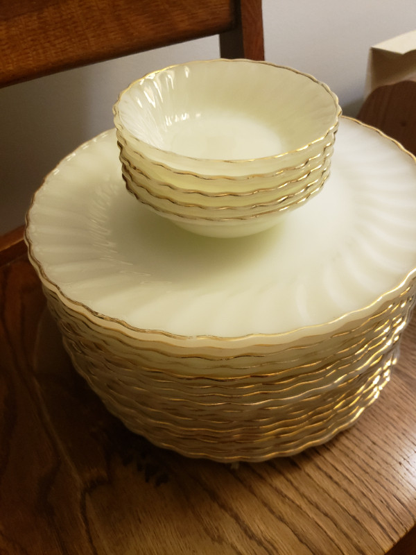 Anchor Hocking Fire King Milk Glass Plates in Arts & Collectibles in Kingston
