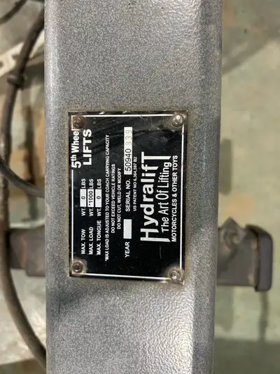 Lift for motorcyle /toys for rear of RV Came with our RV when bought. Personally have not used. Was...