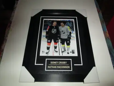 Sidney Crosby & Nathan MacKinnon Signed Framed 11x14 -Frameworth, View more