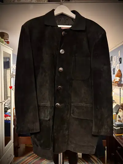 Suede Leather Jacket for Men Size: Small, View more
