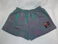 Swim Shorts Trunk Surf Style Iridescent Purple Green 90's Retro