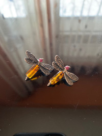 Silver dragonfly earrings 