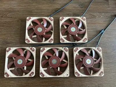 Noctua NF-A12x15 PWM 120mm Slim Fans (5 in Total), View more