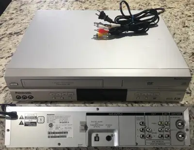 Panasonic PV-D4743S-K VCR/DVD PLAYER/RECORDER with RCA Cable, View more