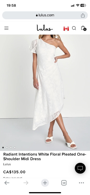 Robe blanche neuve M/New white dress M dans Femmes - Robes et jupes  à Ville de Québec - Image 2
