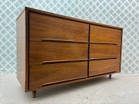 (Free Delivery) Mid Century Walnut Dresser • Commode MCM 