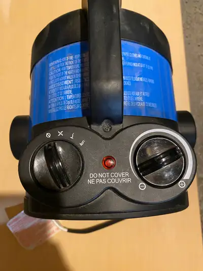 Mastercraft Barrel Ceramic Space Heater w/ Thermostat, 1500W, Blue Used like new. Great for garage o...