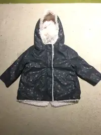 Zara girl winter jacket size 12/18 months 