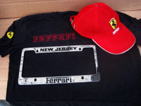 Ferrari Licence Plate Holder - Cap, T Shirt and Books