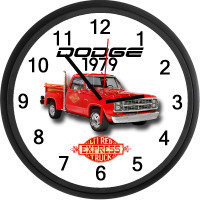 1979 Dodge Lil Red Express Truck Custom Wall Clock - MOPAR