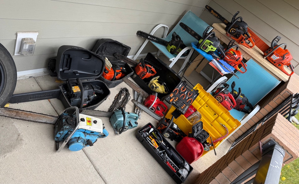 chainsaws, saw parts, tools Husqvarna Echo Poulan Craftsman etc | Power ...