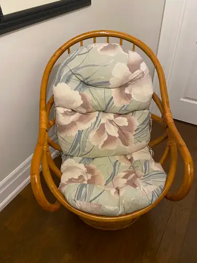 Rattan swivel rocker chair - $420, View more