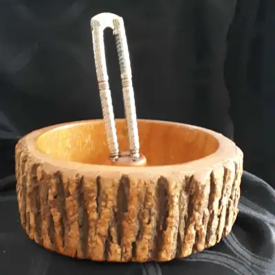 Vintage Wood Nut Bowl, View more