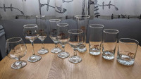 Collection verres vintage or 22 carats olympique Calgary 1988