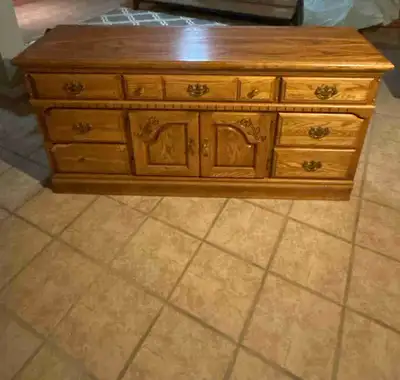 Blond Oak Long Dresser, View more