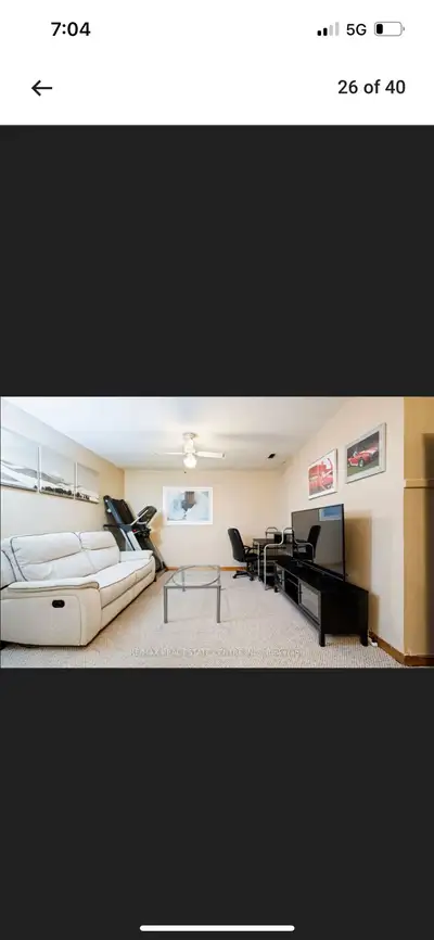 1 + den basement for rent with separate entrance. AVAILABLE FROM 1 may Major intersection: Kennedy R...