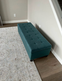 Green Bench with Storage Space