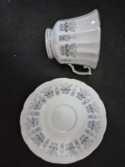 Set of 5 china tea cups and saucers, View more