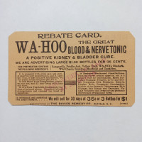 Antique Wa-Hoo Blood & Nerve Tonic Advertising Card