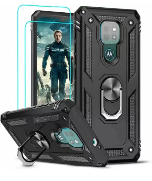 Leyi Shock Motorola Moto G9/E7 Plus Play Case 2 Tempered Glass in Other in London - Image 2