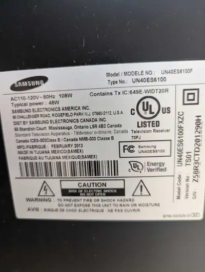 Samsung No backlight TV, View more