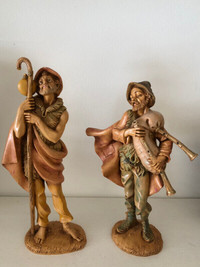 Vintage Fontanini Depose Italy Shepherd Nativity Figurines set 2