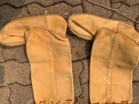 Handmade Deer hide leather mid calf boots men’s 9 ladies 10.5