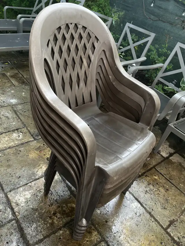Plastic garden/home chairs 6 for $60 in Patio & Garden Furniture in Mississauga / Peel Region - Image 8